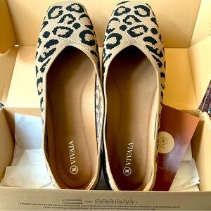 Vivaia  lepord round toe shoe.  Only worn once! Size 9.5. Or 40.5